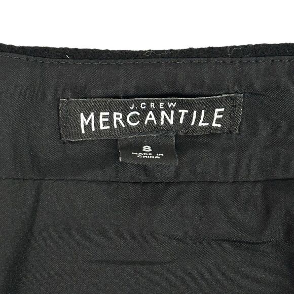 J Crew size 8 Mercantile Black Pencil Skirt Wool Blend - Picture 3 of 8